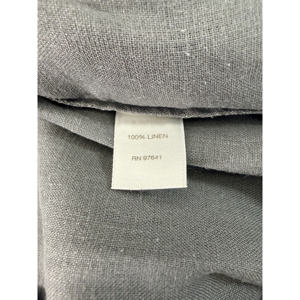 Pure Jill J.Jill M Charcoal 100% Linen Peplum Tunic Top 3/4 Sleeve - Picture 5 of 6